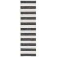 thumbnail image 2 of Safavieh Courtyard Earl Striped Indoor/Outdoor Runner Rug, Ivory/Black, 2'3" x 10', 2 of 11