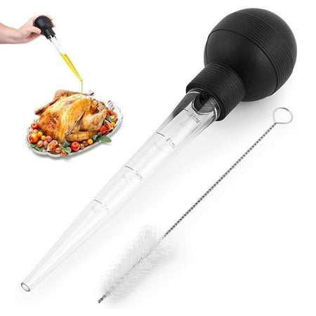 NOVELAR High-Capacity Manual Flavor Injector, 11.6 Inch Stainless Steel Tip, Simple Operation for Quick Marination, Great for Holiday Turkeys and Everyday Meals