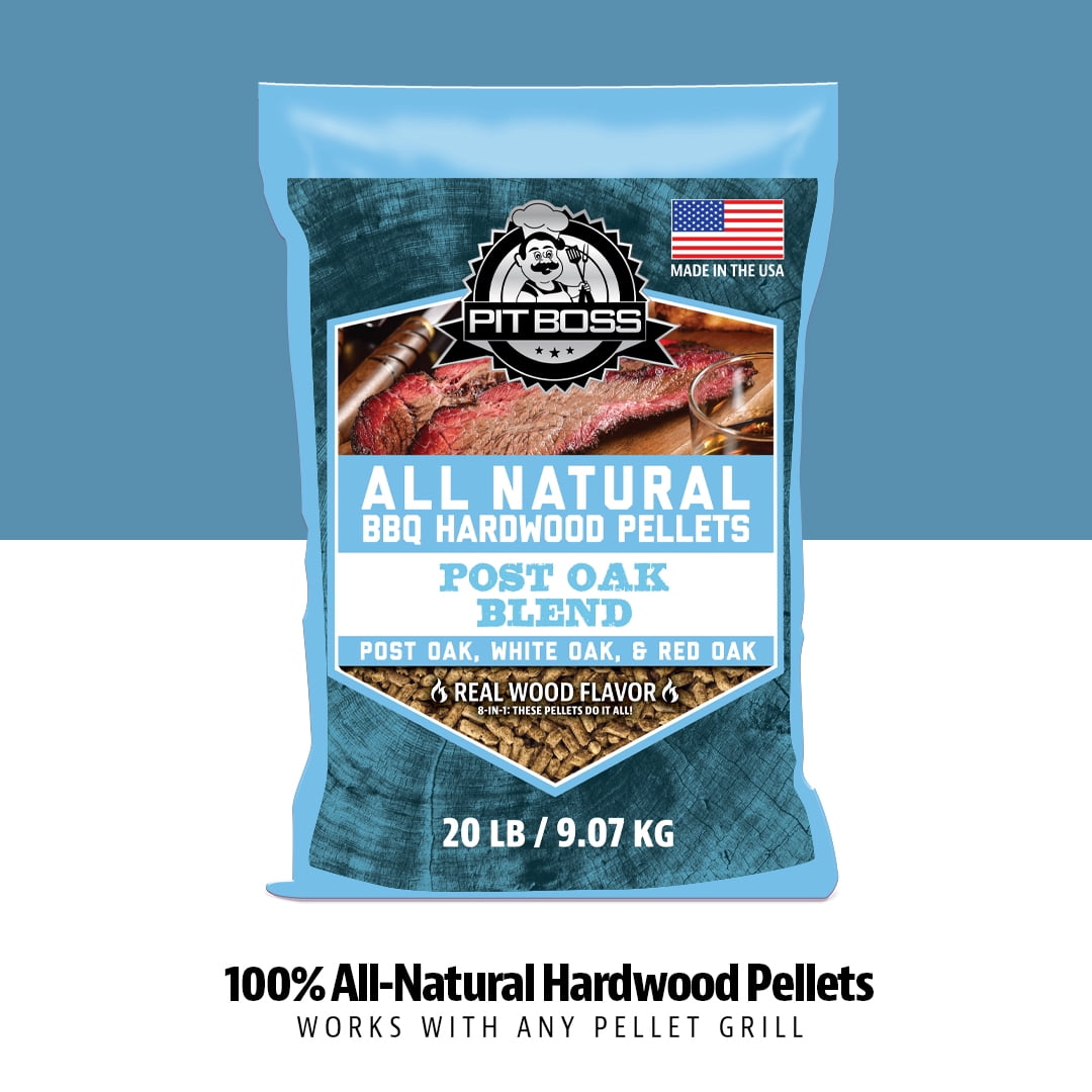 Pit Boss100% All Natural Hardwood Post Oak Blend BBQ Grilling Pellets, 20 Pound Bag