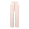thumbnail image 4 of Satin Pants For Women Silk Wide Leg Pants Low Waist Baggy Pants Lounge Bottoms, 4 of 5