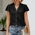 thumbnail image 3 of Mittory Womens Summer Tops Trendy Short Sleeve Shirts Spring Clothes V Neck Tshirts Fashion Blouses Casual Tunics, 3 of 5