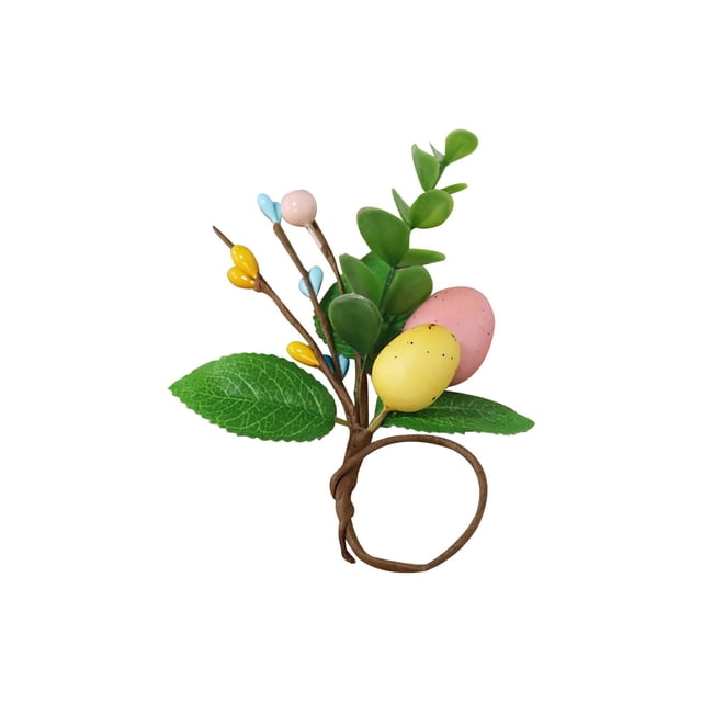 TIELUTT 2024 Spring Easter Egg Napkin Ring Flower Wisteria Garland Flowers Wisteria Flowers in Vase Silk Roses Flowers Holiday Flowers Forget Not Flowers
