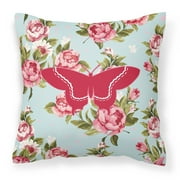 Angle View: Carolines Treasures Butterfly Shabby Chic Square Decorative Outdoor Pillow
