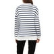 thumbnail image 3 of INSPIRE CHIC Blusa de maternidad para mujeres, camiseta de algodón con cuello simulado, media cremallera, mangas largas, laterales abiertos, cuello de tortuga, embarazo, M azul, 3 of 6
