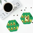 thumbnail image 4 of Naloa Cartoon Fruit 1 Leather Coasters for Drinks, Durable Drink Coasters 4 Set for Tabletop Protection, Luxurious Home Décor and Housewarming Gift ( {designName})Hexagon, 4 of 6