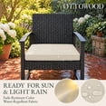 thumbnail image 3 of Outdoor Chair Cushions Set of 4, Waterproof & Fade Resistant Seat Cushion for Patio Furniture - 18.5 x 16 x 2 Inch Chair Pads with Ties and Hidden Zipper, Beige, 3 of 9