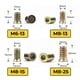 thumbnail image 4 of Insertos de tornillos de metal para madera, conectores de sujeción de muebles con ancho de zócalo hexagonal, tuercas para proyectos de carpintería, cabeza hexagonal interna con diseño de brida (50, 4 of 5