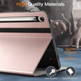 thumbnail image 3 of JETech Case for Samsung Galaxy Tab S9 11-Inch with S Pen Holder, PU Leather Business Folio Stand Protective Tablet Cover with Pocket & Straps, Auto Wake/Sleep, Multi-Angle Viewing (Rose Gold), 3 of 6