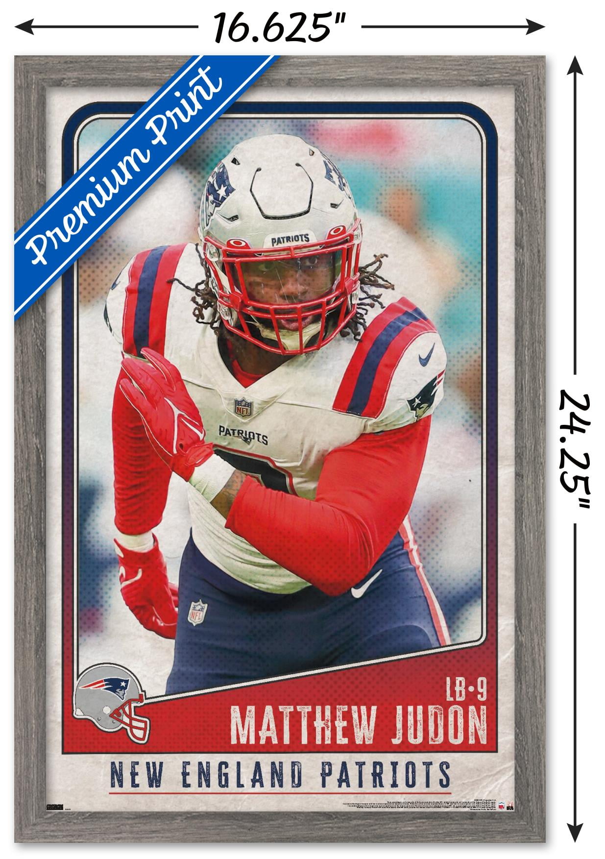 NFL New England Patriots - Matthew Judon 22 Wall Poster with