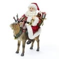 thumbnail image 1 of Kurt S. Adler FA0119 11.5 in. Fabrich Santa on Reindeer, 1 of 1
