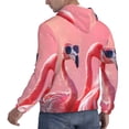 thumbnail image 6 of Rateoe Cool Flamingos Sunglasses Scene Pattern Mens Hoodie, Pullover Hooded Sweatshirt, Kangaroo Pocket Hoodie Ideal for Daily Wear, Travel and Home-X-Large, 6 of 7