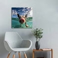 thumbnail image 4 of ONETECH Pig Wall Art Canvas Wildlife Wall Decor Swimming Pictures on Canvas Wall Art for Home Office Decorations Living Room Bedroom 3 Pcs Stretched and Framed Canvas Prints, 4 of 4