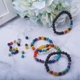 thumbnail image 5 of 100pcs+ 10mm Natural 7 Chakra Lava Stone Beads Round Loose Beads Kit Spacer Beads with Crystal Strings for Essential Oil, 5 of 8