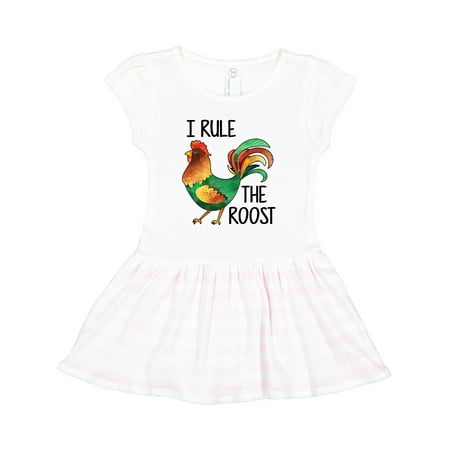 

Inktastic Farmer I Rule the Roost Rooster Gift Toddler Girl Dress