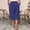 Blue, variant on Women's Plus Size Cropped Capri Pants with Pockets Casual Solid Color