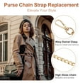 thumbnail image 3 of Uxcell Purse Chain Strap Iron Flat Chain Strap Alloy Handles Bag Strap Replacement Gold 24", 3 of 7