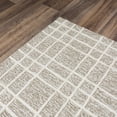 thumbnail image 2 of Woven Trends Simon Area Rug A07103 Modern Style, Plaid Pattern, Pet & Family Friendly, Living Room, Dining Room, Office, Medium Pile Hand Made Wool Area Rug in Brown - 9' x 12', 2 of 4