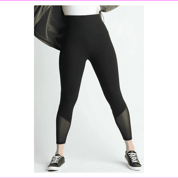 Yummie Women's Power Mesh Shaping Legging, BLACK; YT2-462 Size 3X