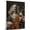 Afghan Hound, variant on Barbet Cute Dog Violin Stretched Canvas Size 8x12 – Retro Barbet Dog Batter in Action With Violin for Themed Living Room
