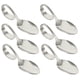 thumbnail image 4 of Juego de 6 cucharas de acero inoxidable con mango curvo para ensaladas y comida occidental (plateadas), 4 of 7