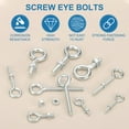 thumbnail image 5 of Uxcell Eye Bolts with Nuts, Shoulder Swing Lifting Eye Bolt Carbon Steel Threaded Screw Eyebolt for Cables Wires Hanging Light M4x30mm 20, 5 of 7