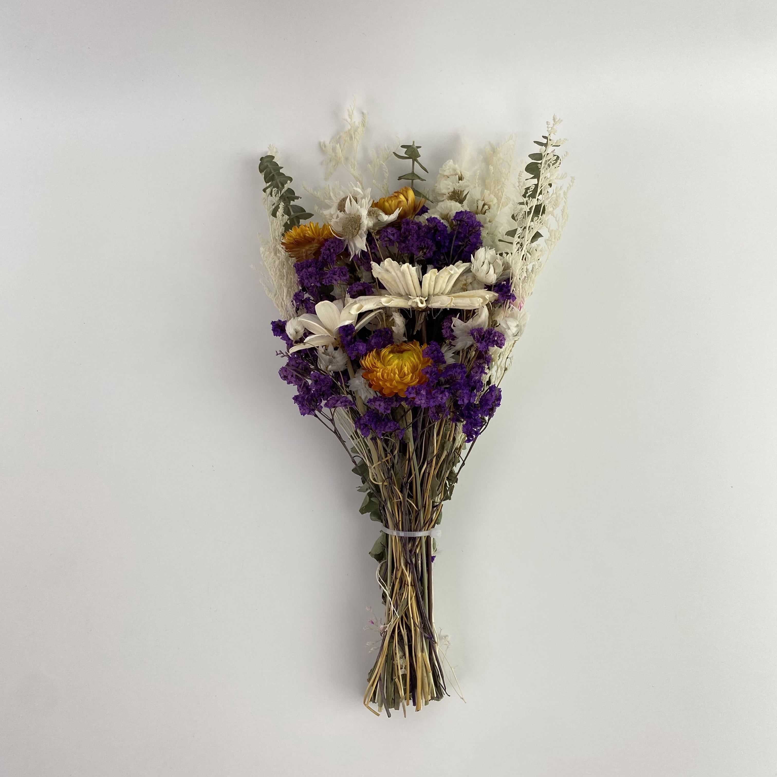 SPRBHOX Arrangements of dried flowers,Natural Dried Flower Bouquet, 17" DIY Floral Arrangements with Eucalyptus Strawflower Lavender, Rustic Boho Wedding and Home Centerpiece Decorations