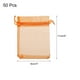 thumbnail image 2 of 50uds Organza Bolsas 8x11cm Cordón Favor Bolsas Transparente Malla Bolsa para Regalo Joyería Boda Fiesta Navidad Dulces Naranja, 2 of 7