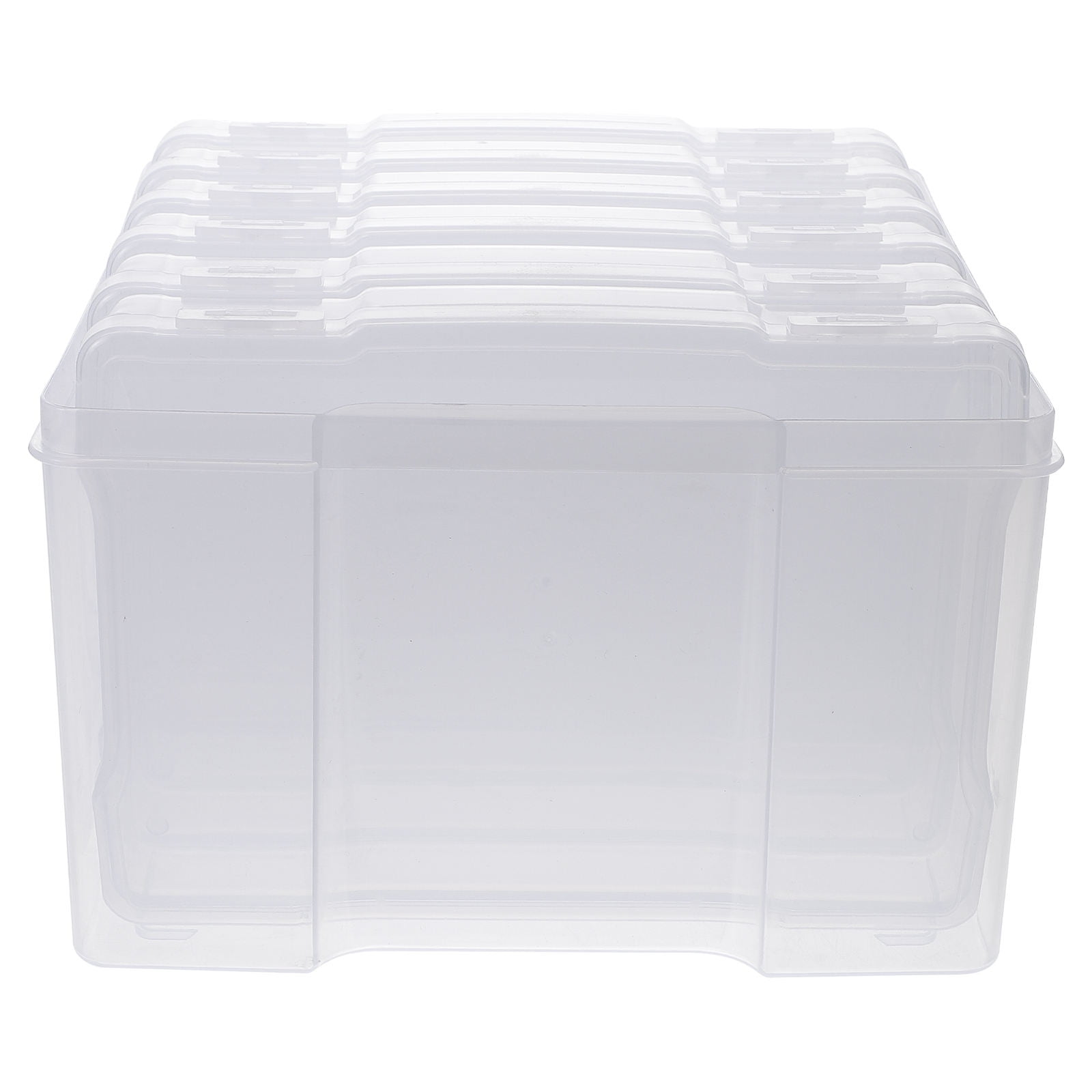 GOOHOCHY  Document Photo Box Desk Organizing Transparent Storage Practical