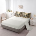 thumbnail image 5 of Homewish Woodland Wildlife Bear Twin Bedding Sets 7-Piece for Boys Girls,Vintage Retro Aesthetic Bedding Comforter Set Microfiber,Jungle Animal Breathable Sheet Sets,Lightweight Room Decor, 5 of 8