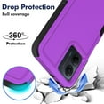 thumbnail image 5 of TJS for Motorola Moto G 5G (2024) Phone Case, with Tempered Glass Screen Protector, Heavy Duty Rugged Shockproof Full Body Protection Cover (Purple), 5 of 6