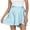 Blue, variant on JNGSA Short Mini Skirts for Women Trendy High Waisted Pleated Skirts Stretch Skirt Side Drawstring Skirt