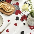 thumbnail image 5 of Valentine''s Day Tablecloth 60×84 Inch Rectangle, Pink Colored Love Hearts with Words Washable Table Cover for Party Picnic Dinner Decor, 5 of 6