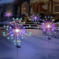 thumbnail image 3 of Christmas Solar Garden Firework Lights Outdoor Waterproof 4 Pack 120 LED Sparklers Solar Lights for Outside Patio Backyard Yard Pathway Walkway Decorations (Colorful), 3 of 8
