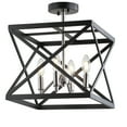 thumbnail image 3 of SAFAVIEH Matias 4-Light Solid Geometric Flush Mount, Black, 3 of 4