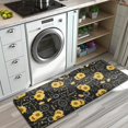 thumbnail image 3 of Black Sunflower Word Pattern Kitchen Rug Mat,Kitchen Runner Rugs Non Skid Washable,Decorative Kitchen Floor Mats for Kitchen,Sink,Laundry,17"x47.2", 3 of 7