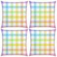 thumbnail image 1 of Fundas para cojines Pudodo 46 x 46 cm, estampado buffalo plaid, set de 4, 1 of 5