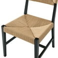thumbnail image 6 of Side Dining Chair, Black Natural, Wood, Modern Contemporary Farmhouse Coastal, Kitchen Room Cafe Bistro Restaurant Hospitality, 6 of 7