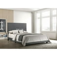thumbnail image 2 of Home Design Evon Queen Linen Upholstered Bed Frame with Foam Padding and Polyester Upholstery, Warm Gray, Easy assembly, 2 of 5