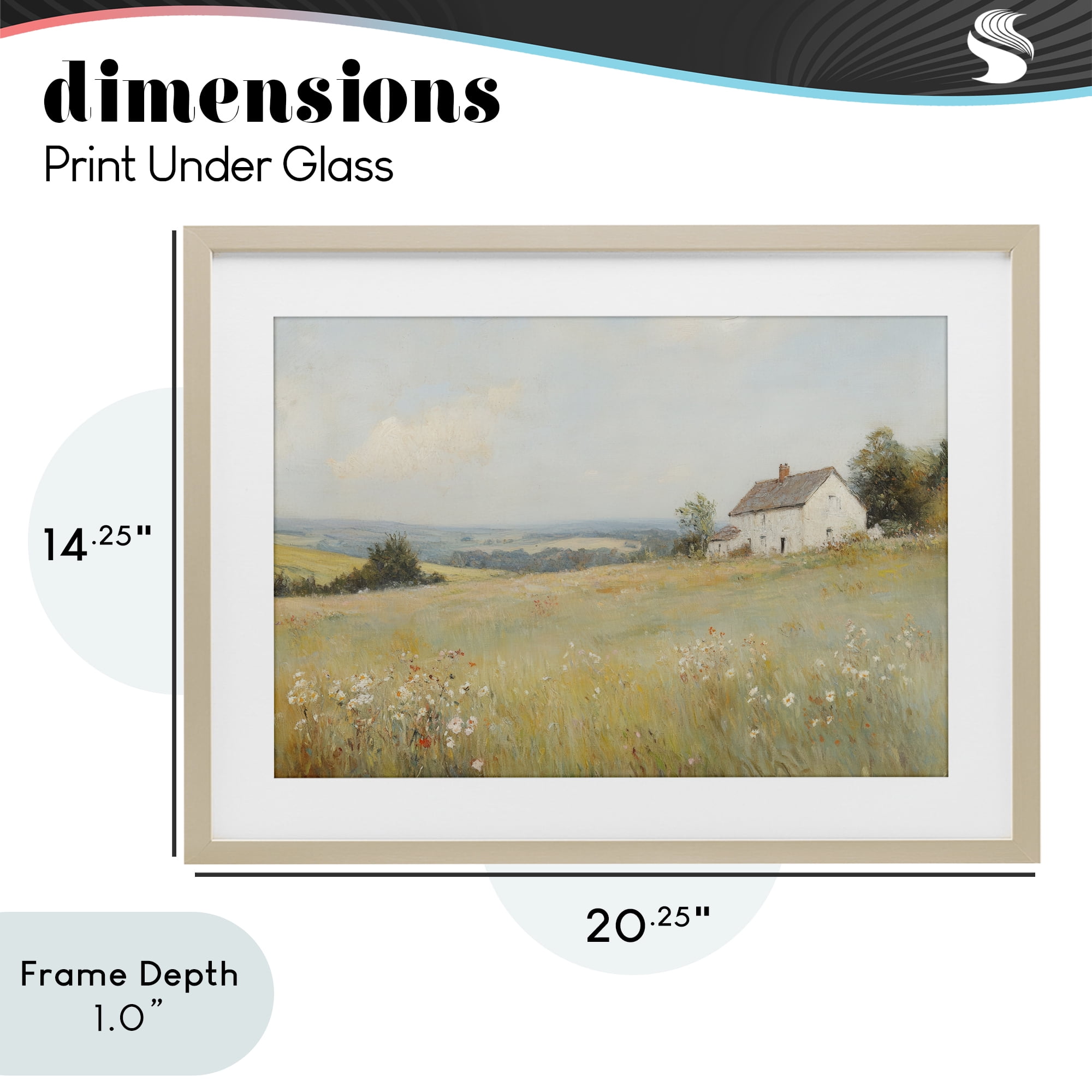 Stupell Industries Little House In The Prairie Birch Framed Print Under Glass, design by Petal Prints Design