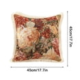 thumbnail image 4 of Decorative Pillow Cover With Floral Pattern And Fringe Detail In Cotton Linen Blend For Sofa Or Bed, 4 of 8