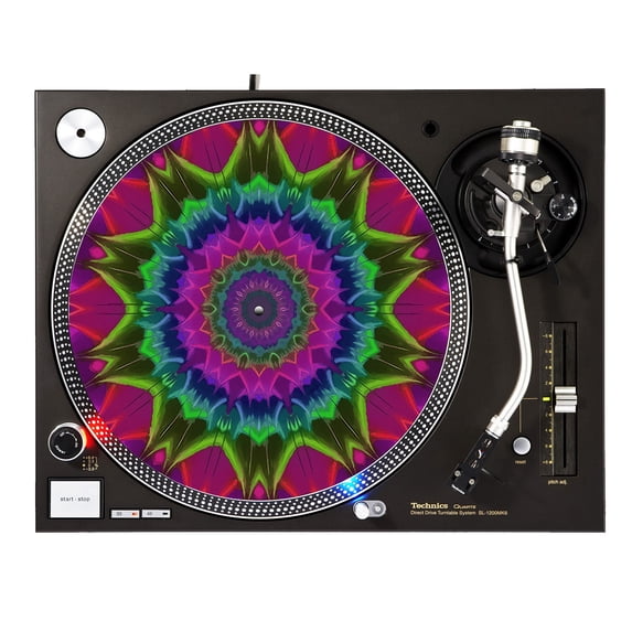 KuzmarK™ 12" DJ Turntable Slipmat - Pixel Fractal