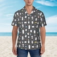 thumbnail image 2 of Pofeuu Lovely Penguin Print Hawaiian Shirt for Men Sleeves Casual Button Down Summer Beach Dress Shirts T-Shirts,Medium, 2 of 7