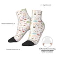 thumbnail image 4 of Goofa Summer Rabbit Pattern Non Slip Socks with Grips for Elderly, Crew Socks Yoga Hospital Socks Cushioned Sole Gripper Socks for Men Women, 4 of 5