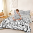 thumbnail image 3 of Castle Fairy Volleyball Print Full Size Bedding Sets 7 Pieces, Sport Theme Full Size Bed in a Bag, Black White,Grey Reversible, 3 of 7