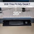 thumbnail image 6 of VIVO Extra Sturdy 34" Under Desk Keyboard Tray with Swinging Height Adjustment, 6 of 8