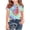 Mint Green, variant on Girls Tie-Dye Short Sleeve T-Shirt Multicolor Unique Pattern Soft Stretchy 95% Polyester 5% Spandex Summer Casual Top Sizes 3-14 Years,Size 7-8 T