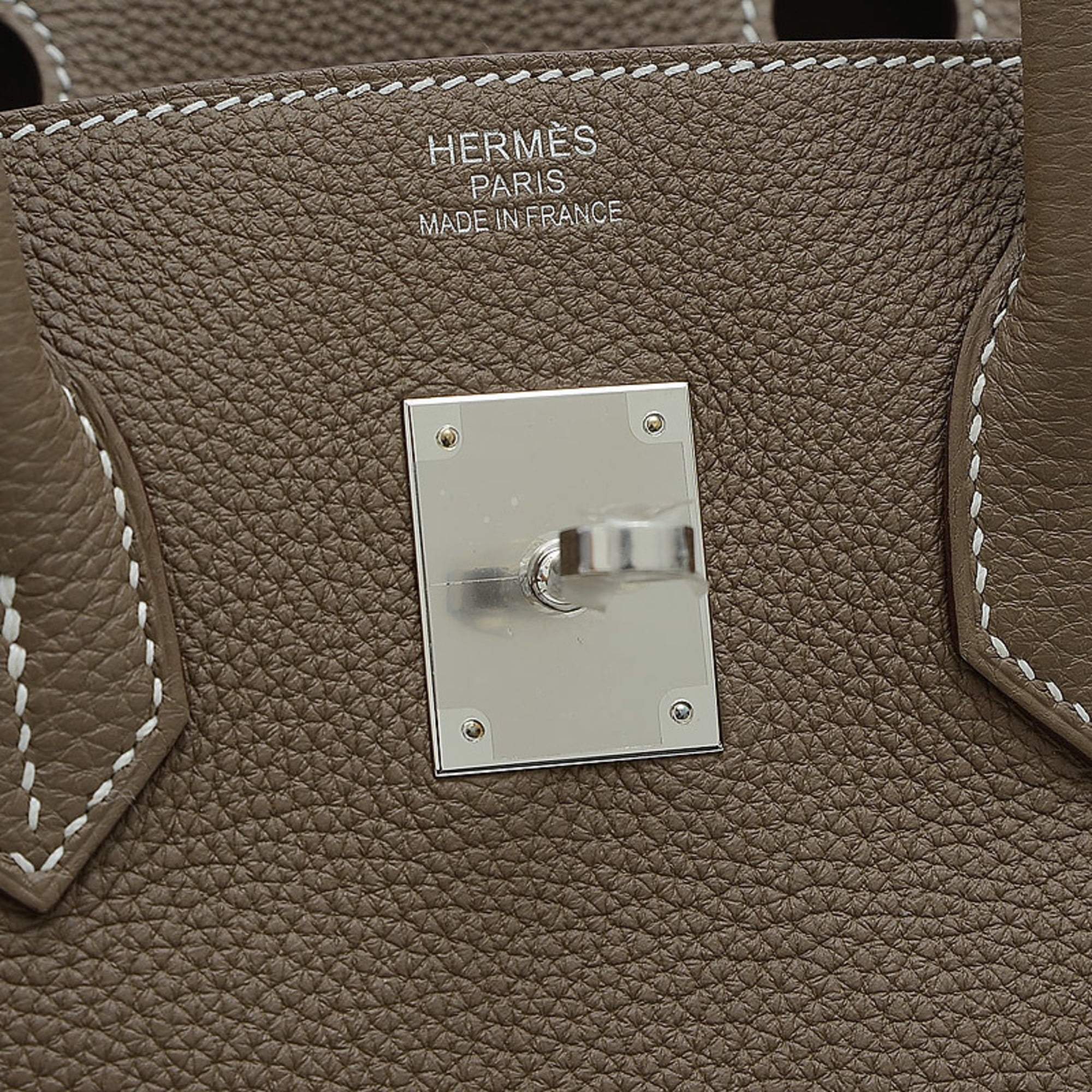 Hermès HERMES BIRKIN BAG 35 etoupe color Togo leather, Palladie silver  metal trim, In very good condition! Grey ref.169176 - Joli Closet