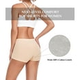 thumbnail image 6 of wirarpa Women's Boyshorts Panties Cotton Boxer Briefs for Ladies Underwear Shorts with Cotton Crotch 4 Pack Beige Medium, 6 of 6