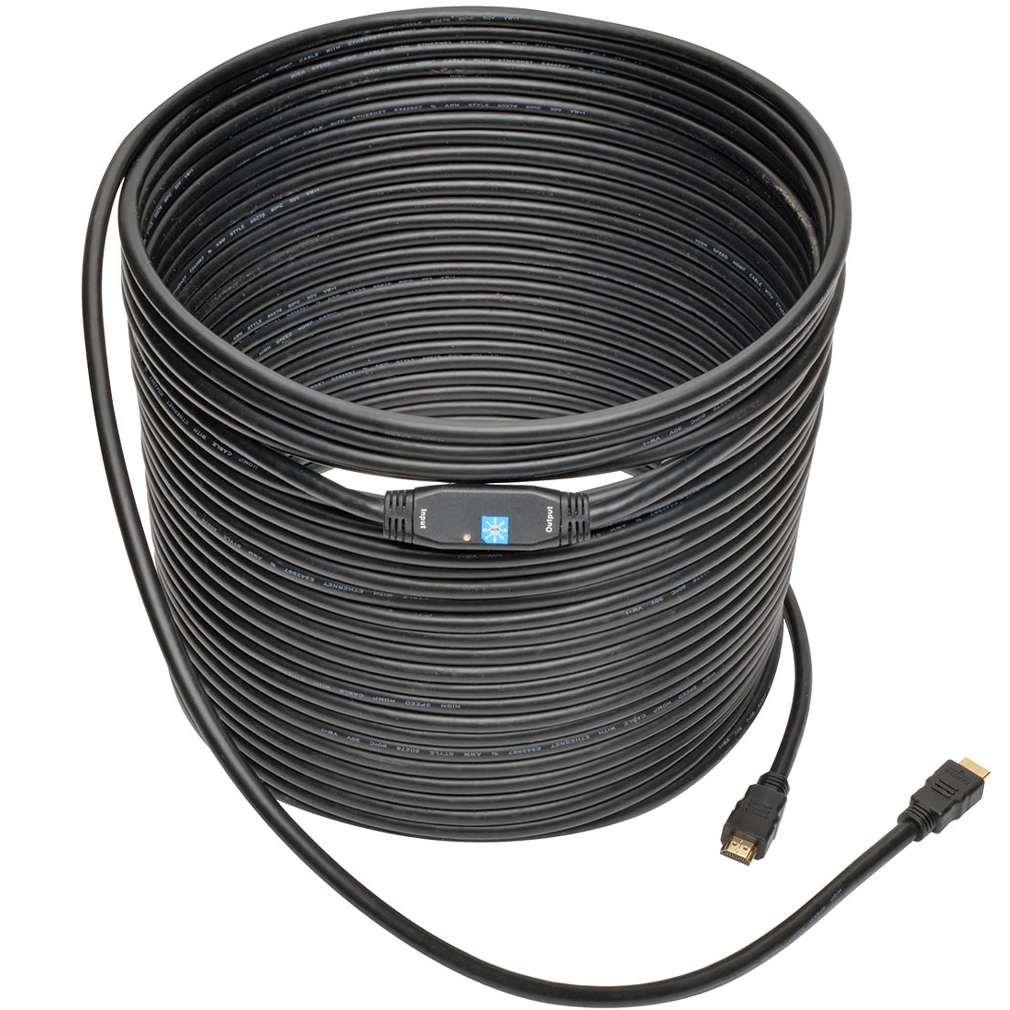 Tripp Lite Active High-Speed HDMI Cable with Built-In Signal Booster, 1920 x 1080 (1080p) @ 60 Hz (M/M), Black, 80 ft.