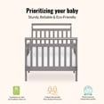 thumbnail image 4 of Dream On Me Emma 3 in 1 Convertible Toddler Bed In Storm Gray, 4 of 6